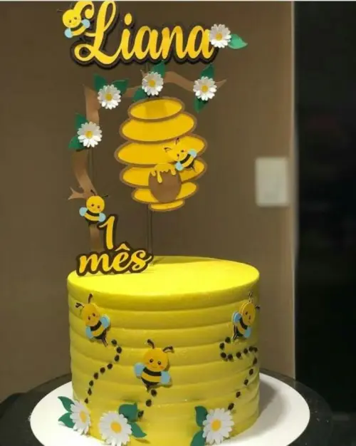 Topo de Bolo Abelhinha 07 Somente Studio