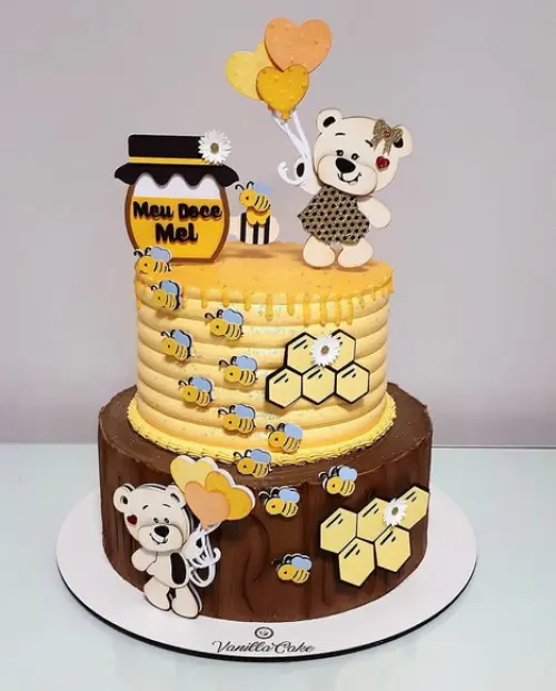 Topo de Bolo Abelhinha 15 Somente Studio