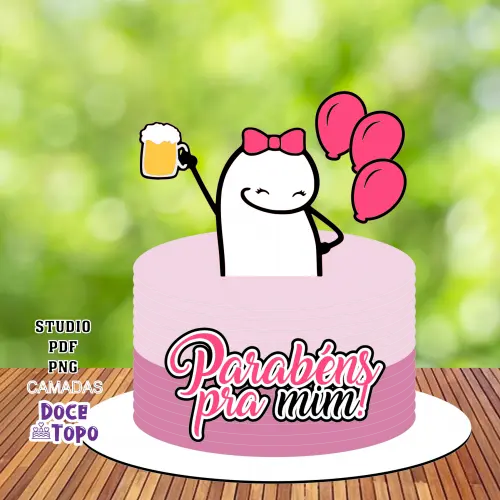 Topo de Bolo Flork Cerveja 02 Studio/PDF/PNG