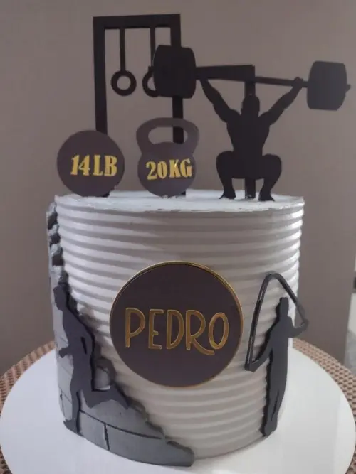 Topo de Bolo Academia 13 Somente Studio