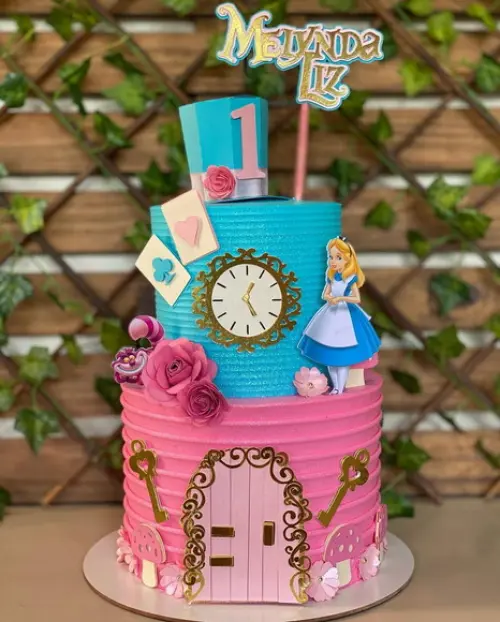Topo de Bolo Alice 05 Somente Studio