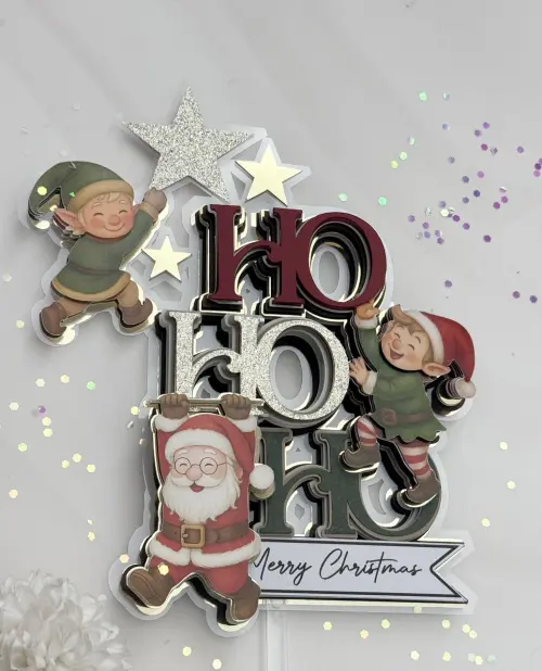 Topo de Bolo Natal 072 Somente Studio