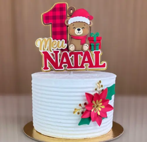 Topo de Bolo Natal 074 Somente Studio