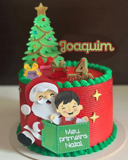 Topo de Bolo Natal 079 Somente Studio