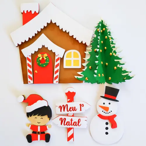 Topo de Bolo Natal 095 Somente Studio