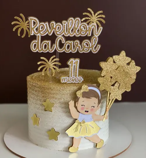 Topo de Bolo Ano Novo 11 Somente Studio