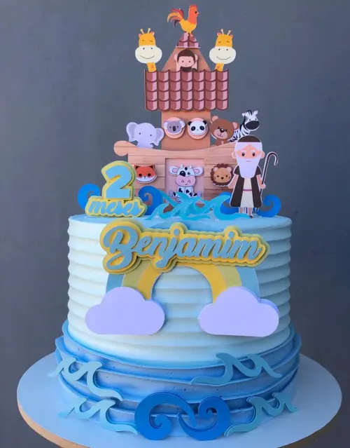 Topo de Bolo Arca de Noé 01 Somente Studio