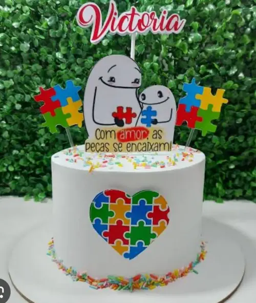 Topo de Bolo Flork Autismo 01 Studio/PDF/PNG