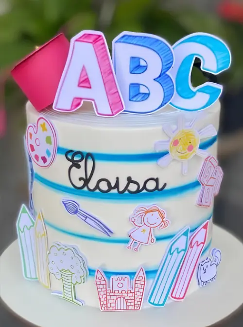 Topo de Bolo Formatura ABC 09 Somente Studio