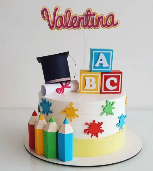Topo de Bolo Formatura ABC 12 Somente Studio