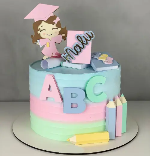Topo de Bolo Formatura ABC 14 Somente Studio