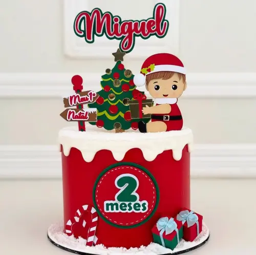 Topo de Bolo Natal 101 Somente Studio