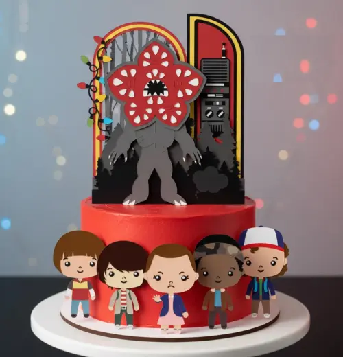 Topo de Bolo Stranger Things 03 Studio/PDF/PNG