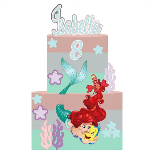 Topo de Bolo Ariel 11 Pequena Sereia Somente Studio