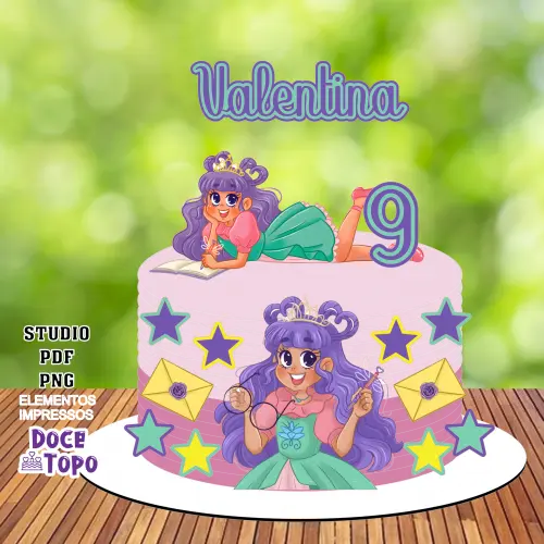 Topo de Bolo O Diário de uma Princesa Desastrada 01 Studio/PDF/PNG