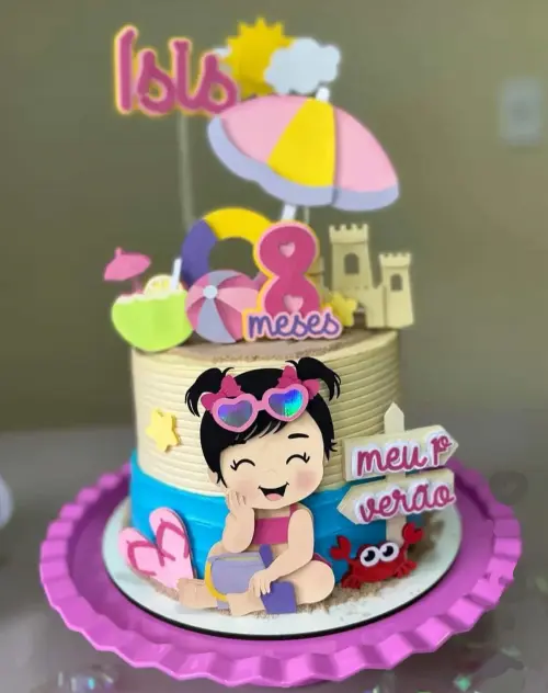 Topo de Bolo Praia 14 Studio/PDF/PNG