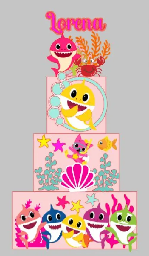 Topo de Baby Shark 16 Somente Studio