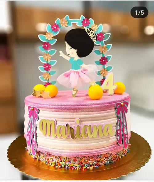 Topo de Bolo Bailarina 02 Somente Studio