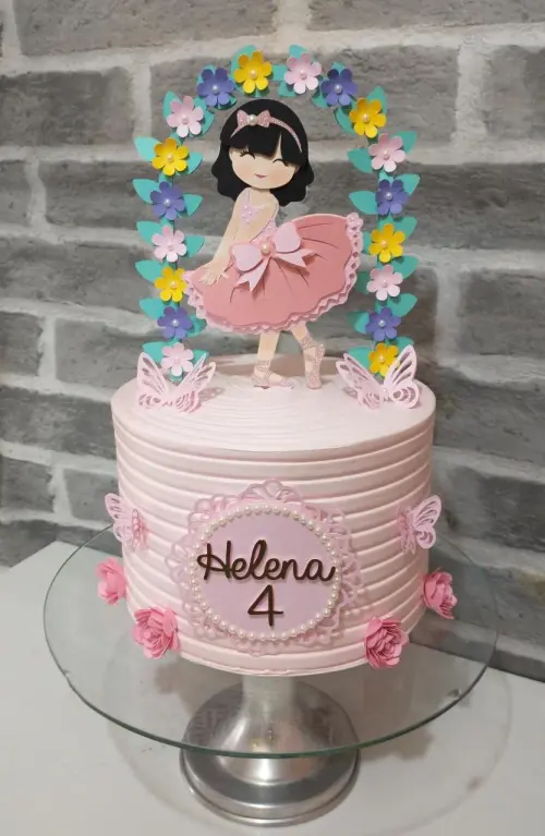 Topo de Bolo Bailarina 10 Somente Studio