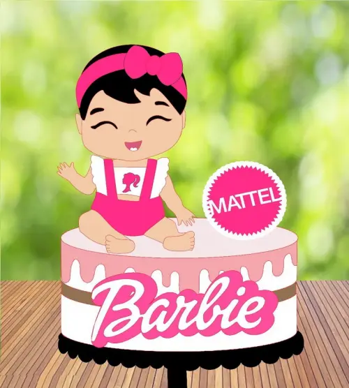 Topo de Bolo Barbie 14 Somente Studio