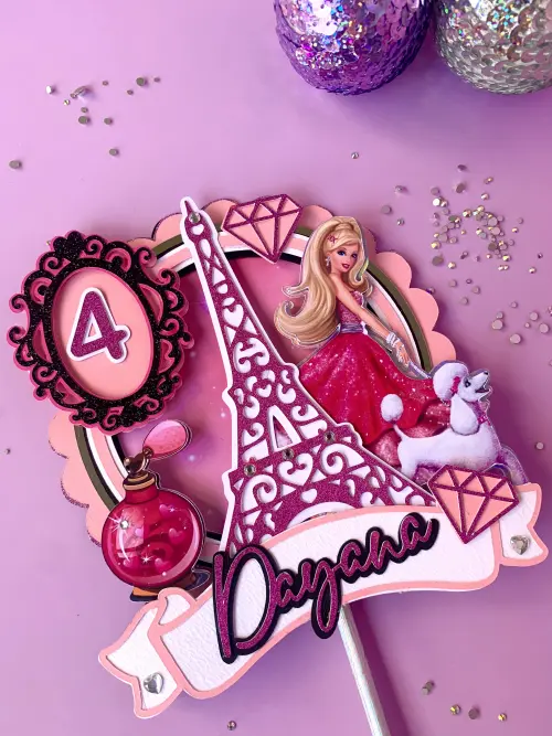 Topo de Bolo Barbie 27 Somente Studio