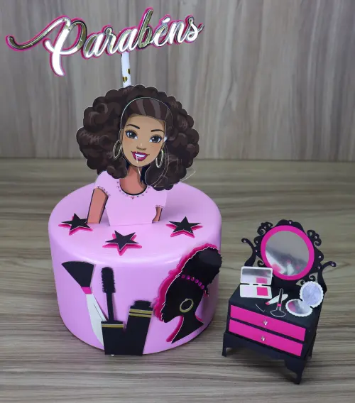 Topo de Bolo Barbie 32 Somente Studio