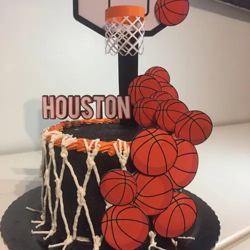 Topo de Bolo Basquete 01 Somente Studio