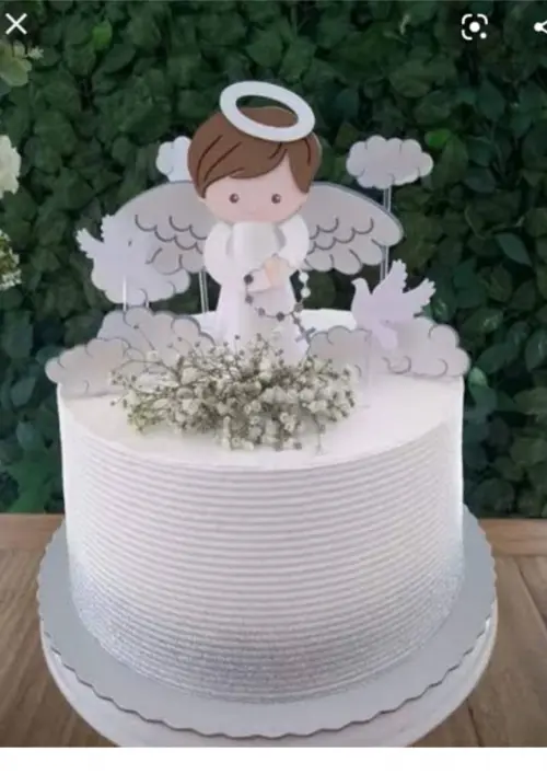 Topo de Bolo Batizado 11 Somente Studio