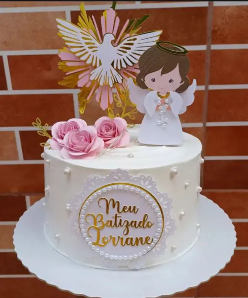 Topo de Bolo Batizado 20 Somente Studio