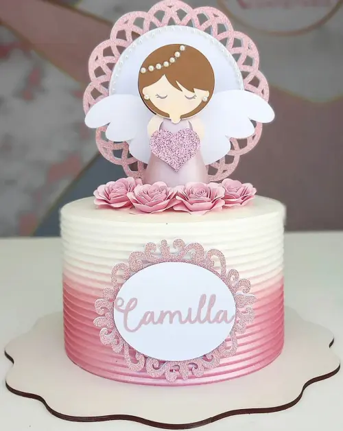 Topo de Bolo Batizado 31 Somente Studio