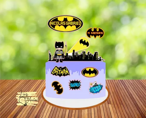 Topo de Bolo Batman 01 Somente Studio