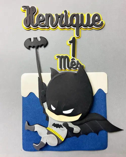 Topo de Bolo Batman 08 Somente Studio