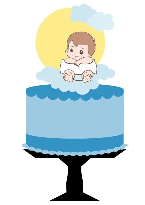 Topo de Bolo Bebê 03 Somente Studio