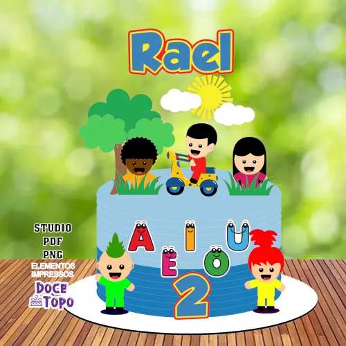 Topo de Bolo Animadinhos 01 Studio/PDF/PNG