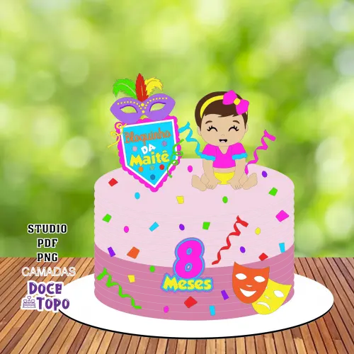 Topo de Bolo Carnaval 23 Studio/PDF/PNG