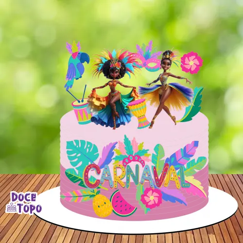 Topo de Bolo Carnaval 11 Somente Studio