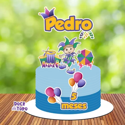 Topo de Bolo Carnaval 14 Somente Studio