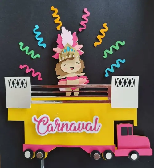 Topo de Bolo Carnaval 17 Somente Studio