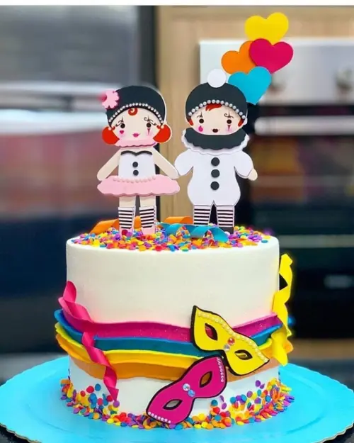 Topo de Bolo Carnaval 18 Somente Studio