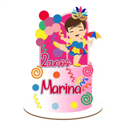 Topo de Bolo Carnaval 22 Somente Studio