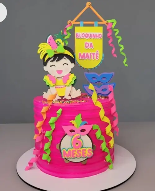 Topo de Bolo Carnaval 25 Somente Studio
