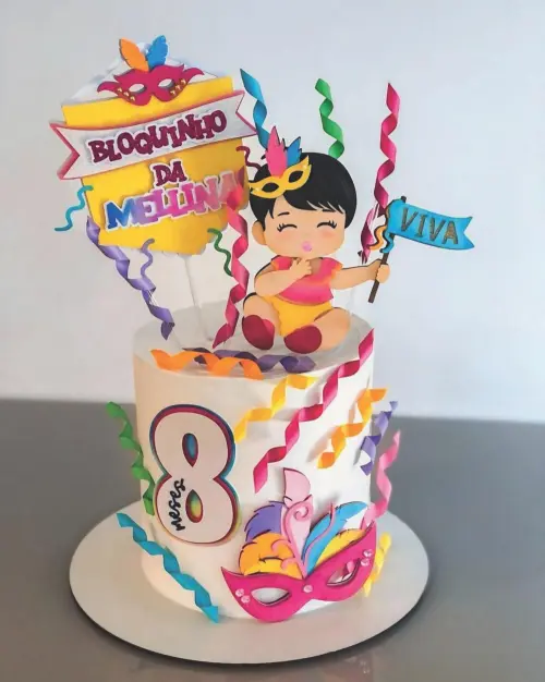 Topo de Bolo Carnaval 45 Somente Studio