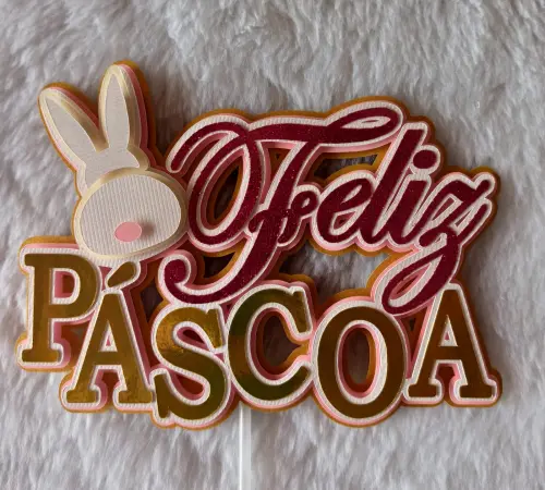 Topo de Bolo Páscoa 10 Somente Studio