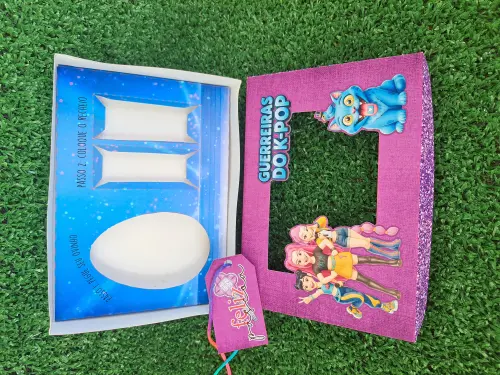 Arquivo de Corte Caixa Mini Confeiteiro Guerreiras do K-Pop 02 - 