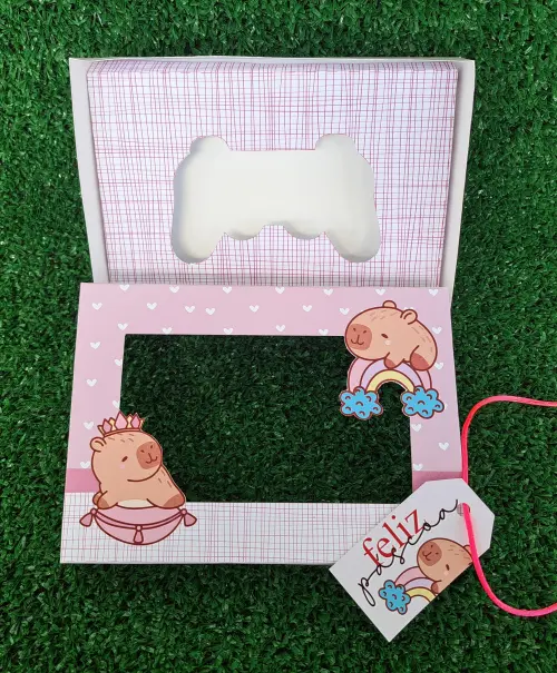 Arquivo de Corte Caixa Mini Confeiteiro Capivara 03 - STUDIO/PDF