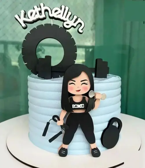 Topo de Bolo Academia 17 Somente Studio