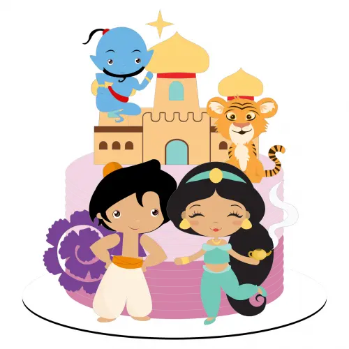 Topo de Bolo Aladdin 01 Somente Studio