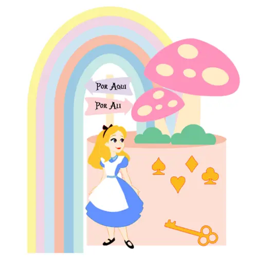 Topo de Bolo Alice 23 Somente Studio