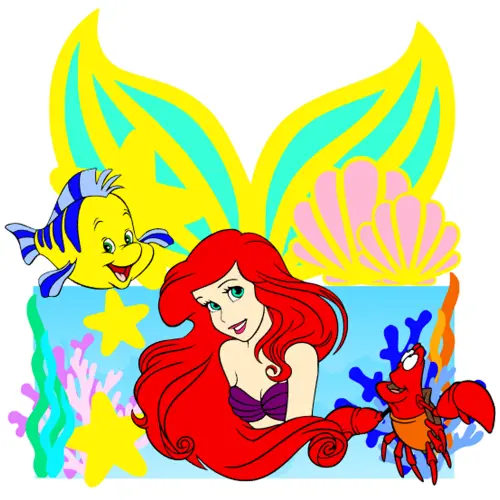 Topo de Bolo Ariel 14 Pequena Sereia Somente Studio