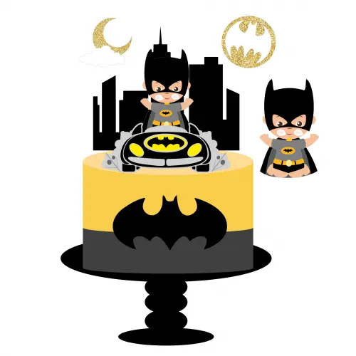 Topo de Bolo Batman 18 Somente Studio